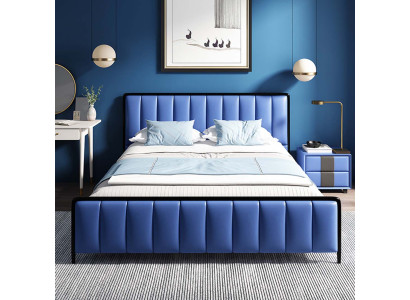 Klassiek bed Tweepersoonsbed Bed 2x Nachtkastjes Houten design Nieuw Bedden 3-delig set.