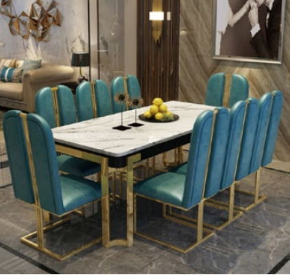 Luxe eettafel tafel Metalen tafels Designer meubels Conferentiemarmer