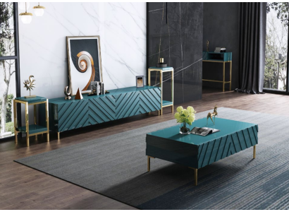 Designer dressoir serveerwagen lage bijzettafel kast woonkamer decoratie rek metaal