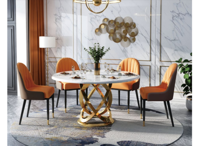 Hoogwaardige woonkamer ronde tafels - Ronde designer roestvrijstalen tafel