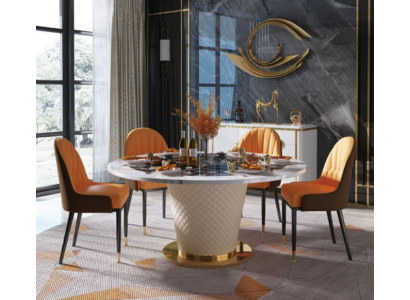 Luxe eettafel Ronde eettafels Draaibare woon eetkamer Ronde tafel