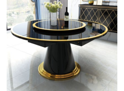 Luxe eettafel Ronde eettafels Draaibare woon eetkamer decoratie Ronde tafel