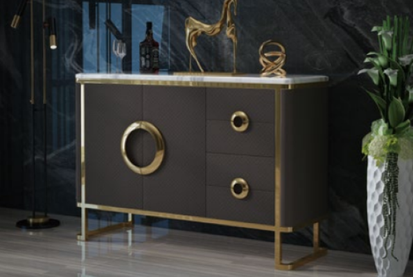 Edel design dressoir sideboard Italiaanse dressoirs lage dressoirs leer
