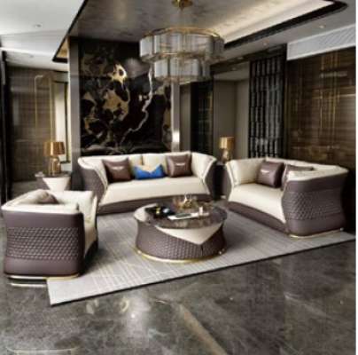 Luxe meubelbankstel bank bank gestoffeerd 3+2+1 zits met salontafel