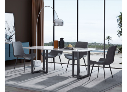 Ontwerp eetkamerset tafel + 4 stoelen zitkussen decoratieset tafels