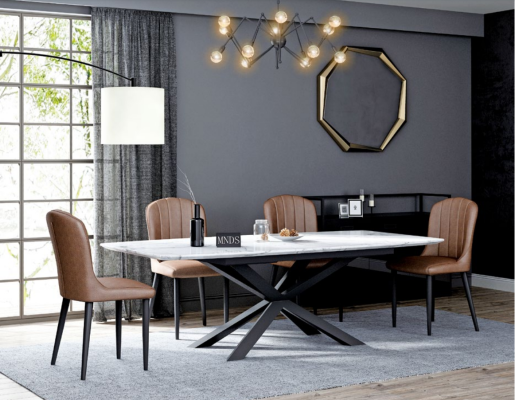 Italiaanse design meubels eettafel kantoor conferentie luxe tafel metaal
