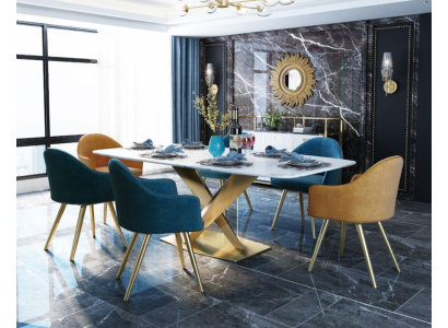 Eettafel Italiaanse designmeubelen Kantoorconferentie Luxe tafel Metaal