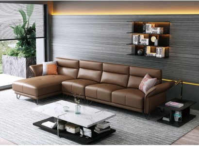 Woonlandschap hoekbank L-vorm fauteuil set modern bank hoekbank.