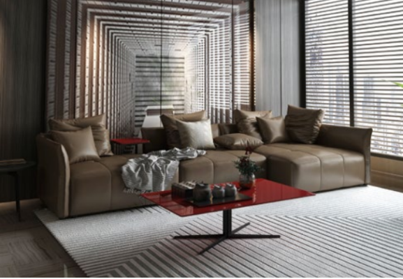 Ontwerp gestoffeerde bank woonlandschap hoekbank set gestoffeerde bank zitplaats