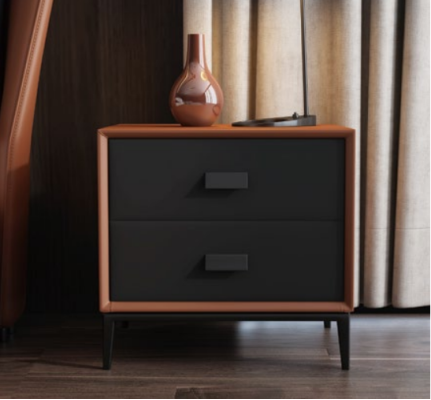 Italiaanse slaapkamerbedden stijl meubelontwerper bed + 2 nachtkastjes