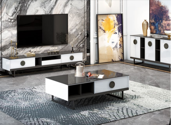 Ladenkast + salontafel + RTV-dressoir Nieuwe Italiaanse designmeubelen