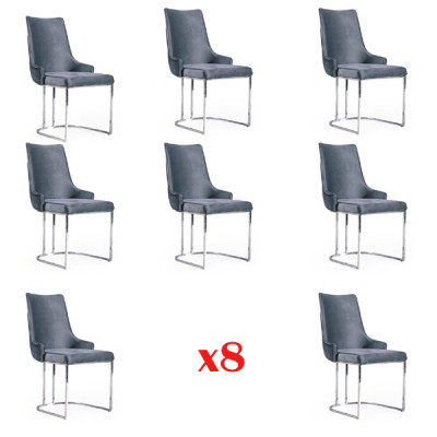 Eetkamerstoelen Eethoek Set 8x Stoel Set Groep Chesterfield