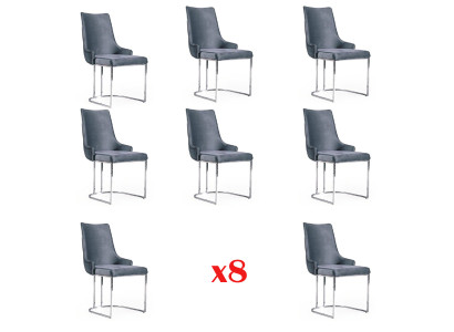 Eetkamerstoelen Eethoek Set 8x Stoel Set Groep Chesterfield
