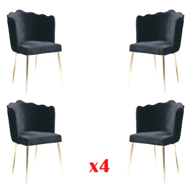 Eetkamerset Eetgroep Modern RVS 4-delig Set Stoelset