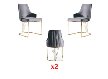 Stoel 2x Eetkamer Nieuwe Stoelen Gestoffeerde Stoel Metalen Loungedesign Meubels