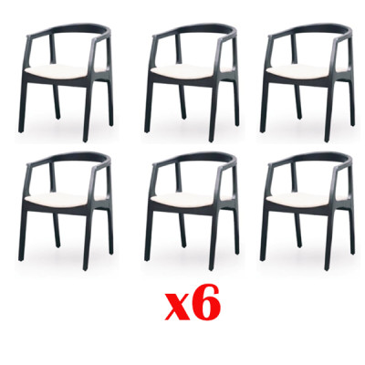 Eetkamerstoel set Fauteuil Nieuwe set Bekleding Design 6 stoelen Groep