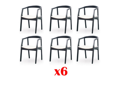 Eetkamerstoel set Fauteuil Nieuwe set Bekleding Design 6 stoelen Groep
