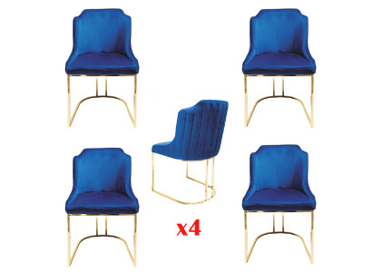 Eetkamerstoel kamer set zithoek 4x stoelen modern gestoffeerd ontwerp nieuw