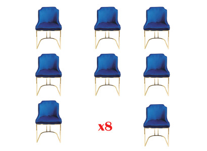 Ontwerp Stoelestel Groep Bekleding Textiel 8 Stoelen Meubels Luxe Set