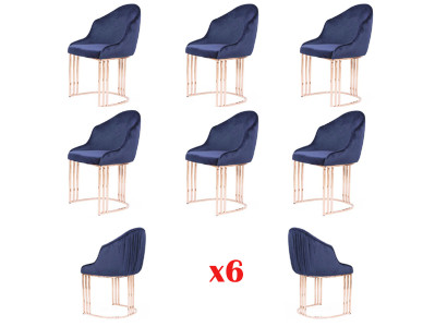 Stoelen Set Groep Stoelen Garnituur 6x Groep Fauteuils Stoel Bekleding Hotel Textiel