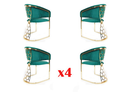 Eetkamer Restaurant Keukengroep Stoelen 4x Loungestoelen Beklede stoel