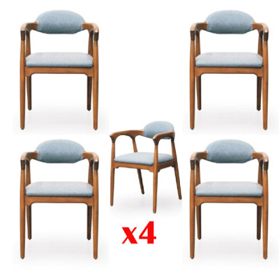 Eetkamer set 4x stoel set stoelen leuning set eetgroep meubelgroep