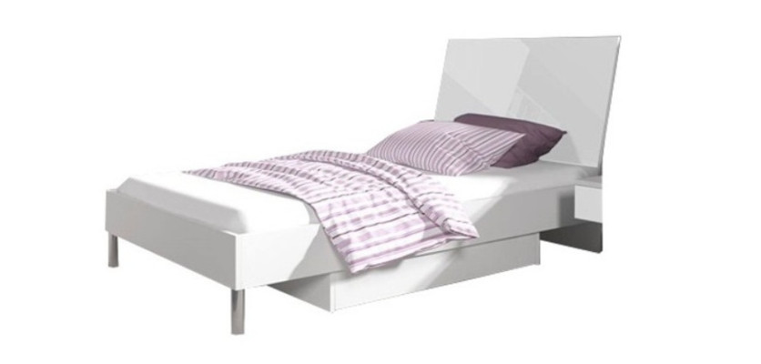 Bed + bedside table - bedroom nursery furniture beds white 2-piece set