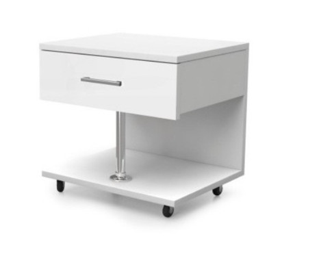 Bed + bedside table - bedroom nursery furniture beds white 2-piece set