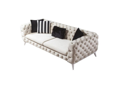 Bank 3-zits Wit Luxe Meubels Chesterfield Meubels Italiaanse Stijl