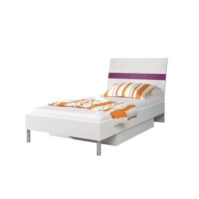 Bedden Lila Houten Design Eenpersoonsbed Hoogglans Single Kinderbed Meisje