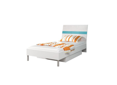 Bedden kinderbed kinderkamer bed kinderbed meubels hout turquoise hoogglans nieuw