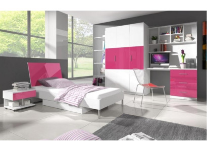 Bedden Modern kinderbed tienerbed voor meisjes Houten bed Bed Hoogglans Roze