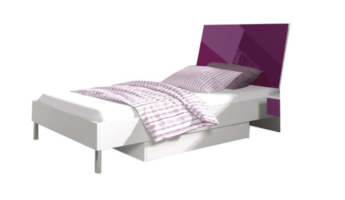 Kinderkamer bed Slaapkamer bedden Eenpersoonsbed Single jeugdkamer Paars hout