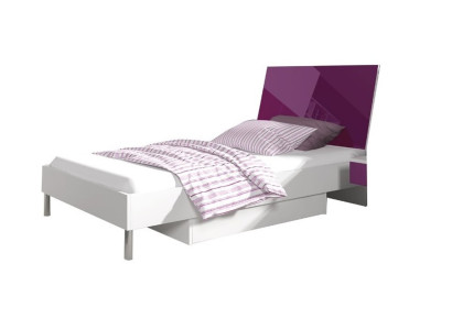 Kinderkamer bed Slaapkamer bedden Eenpersoonsbed Single jeugdkamer Paars hout