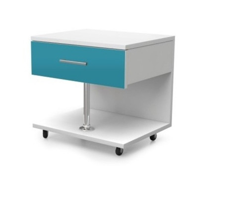 Bed + nachtkastje slaapkamer jeugdkamer kinderkamer set meubels Blauw 2-delig.