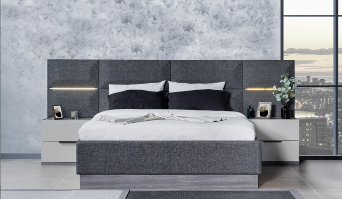 Luxe nachtkastje oud wit 2x nachtkastjes set houten console 61x45x52cm