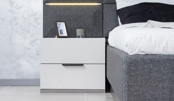 Slaapkamer set meubels Bed 2x Nachtkastje Kledingkast Meubels Compleet set 5-delig