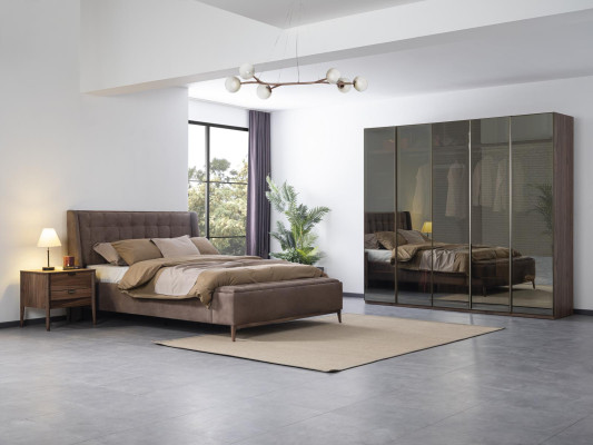 Bed Design Tweepersoonsbed Luxe Bedden Gestoffeerd Slaapkamermeubilair Nieuw materiaal hout