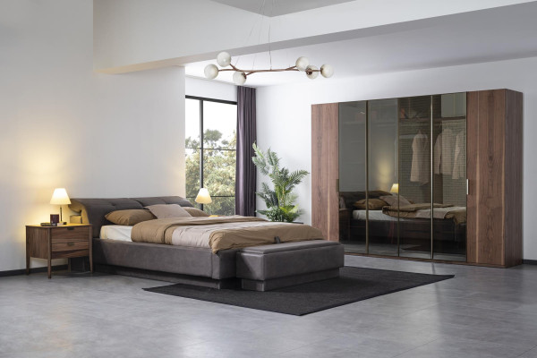 Bedontwerp Tweepersoonsbed Materiaal Hout Bedden Bekleding Slaapkamermeubels 160x200