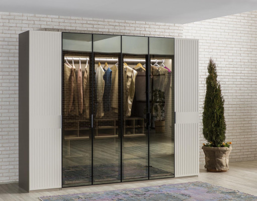 Zoldervloerkast Luxe Slaapkamer Houten Kast Glazen Kast Meubeldesign