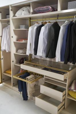 Hoogglans kledingkast Slaapkamerkasten Hoekkast Luxe meubels Goud Beige