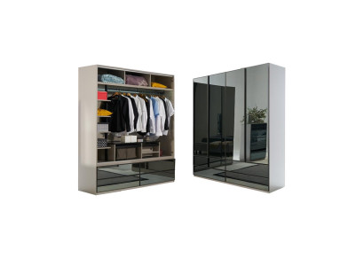 Kledingkast Kast Glazen kast Slaapkamer Hout Moderne kasten Meubels Nieuw