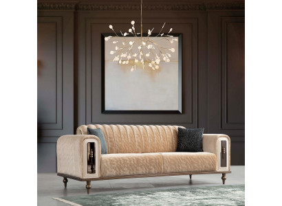 Luxe Bankstel Bank Beige Woonkamer Kantoor Textiel Bankstellen