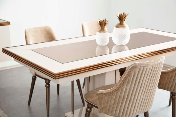 Luxe stoel Moderne stoelen Fauteuil Bekleding Metaal Hout Textiel Nieuw Beige