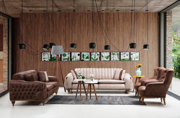 Chesterfield bankstel bank zitkussen bankbank meubels stof textiel  Chesterfield bankstel bank zitkussen bankbank meubels stof textiel