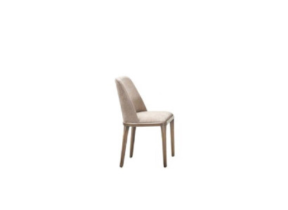Luxe design gestoffeerde stoel stoelen zit eetkamer hout textiel fauteuil massief hout