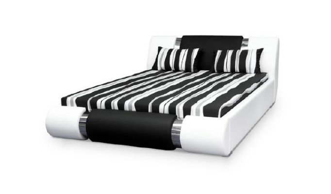 Lit Cuir Cadre Du en 140/160/180x200cm Capitonné Design Double Made IN Eu  Bedframe van echt leer in 140/160/180x200cm, dubbel gecapitonneerd design, gemaakt in de EU