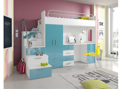 Stapelbed Tweepersoonsbed Tweepersoonsbed Juniorenbed Bedden met kast Tafel Nieuw
