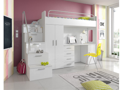 Stapelbed Stapelbed Tweepersoonsbed Jeugdbed Bedden met kast Tafel RAJ4w