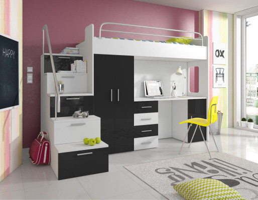 Stapelbed Tweepersoonsbed Tweepersoonsbed Jeugdbed Bedden met kast Tafel Nieuw!